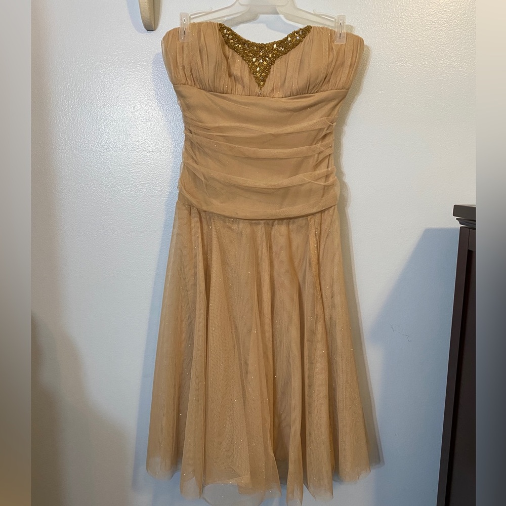 Sparkly gold semi formal dress
